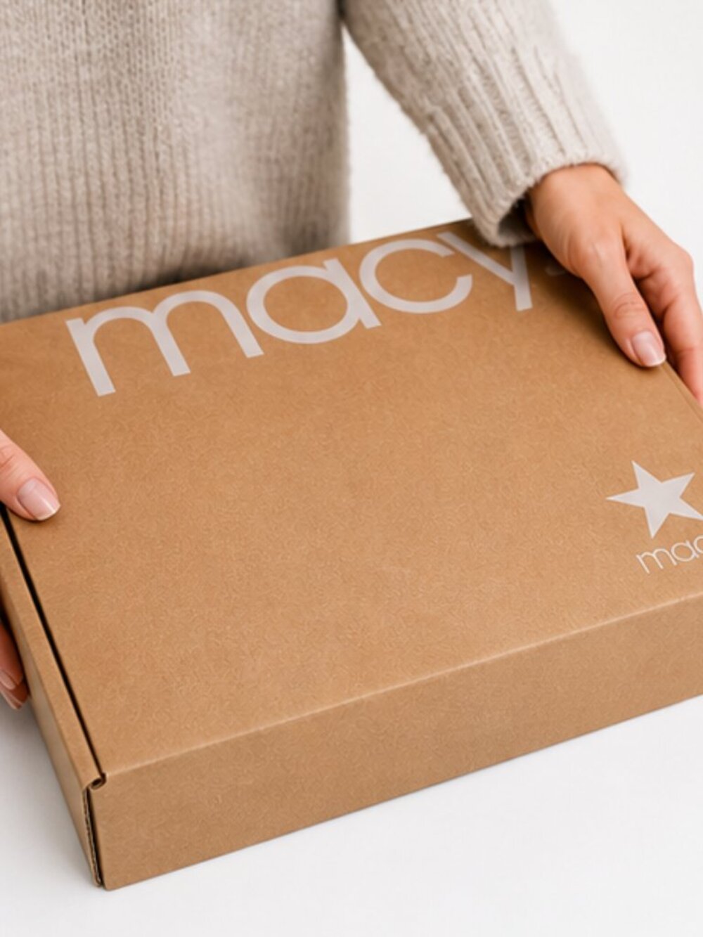 Gift Box Macys Kraft Cardboard Retail Packaging Gifting Iconic Red Star